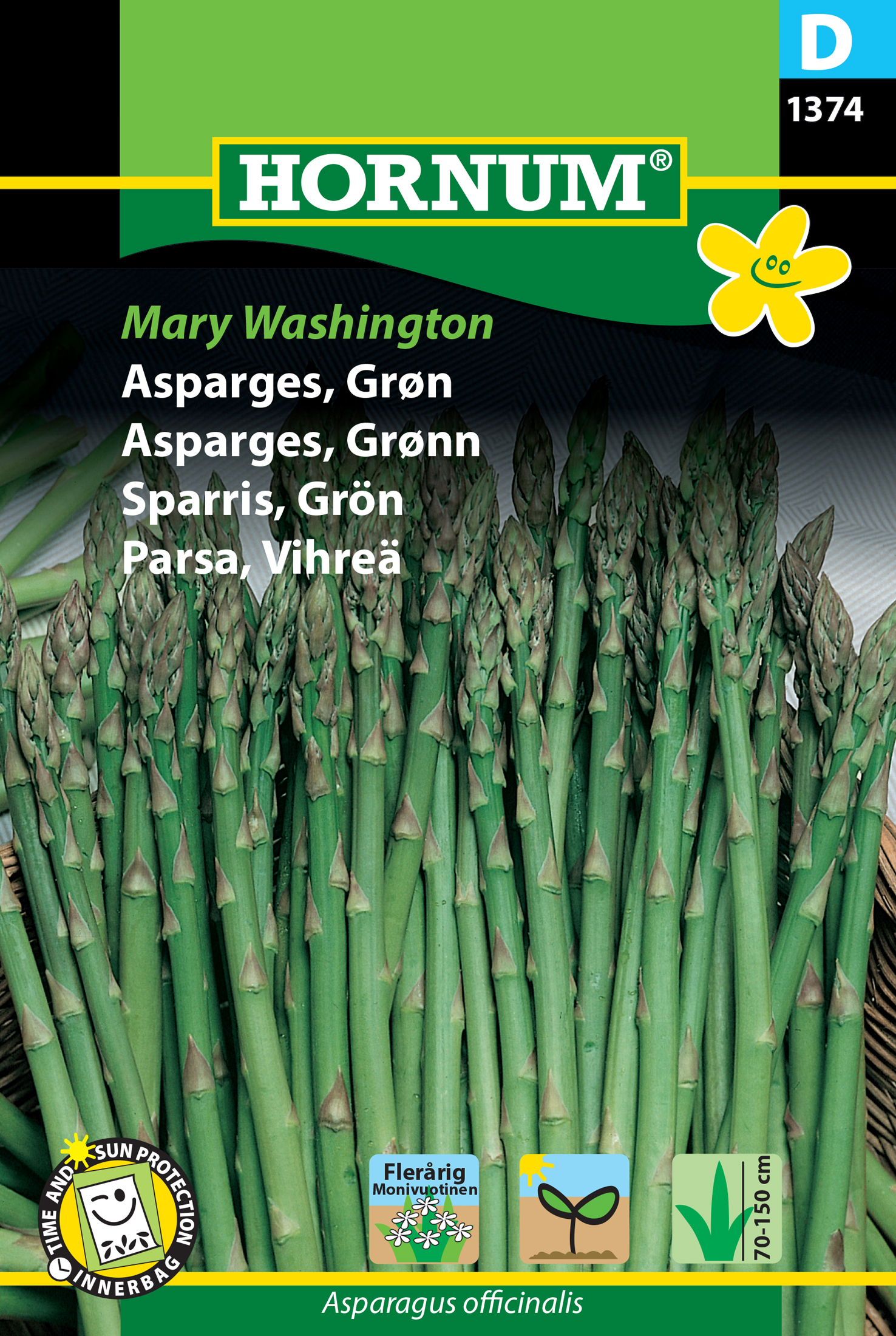 Fræ Aspas Asparagus officinalis Mary Washington