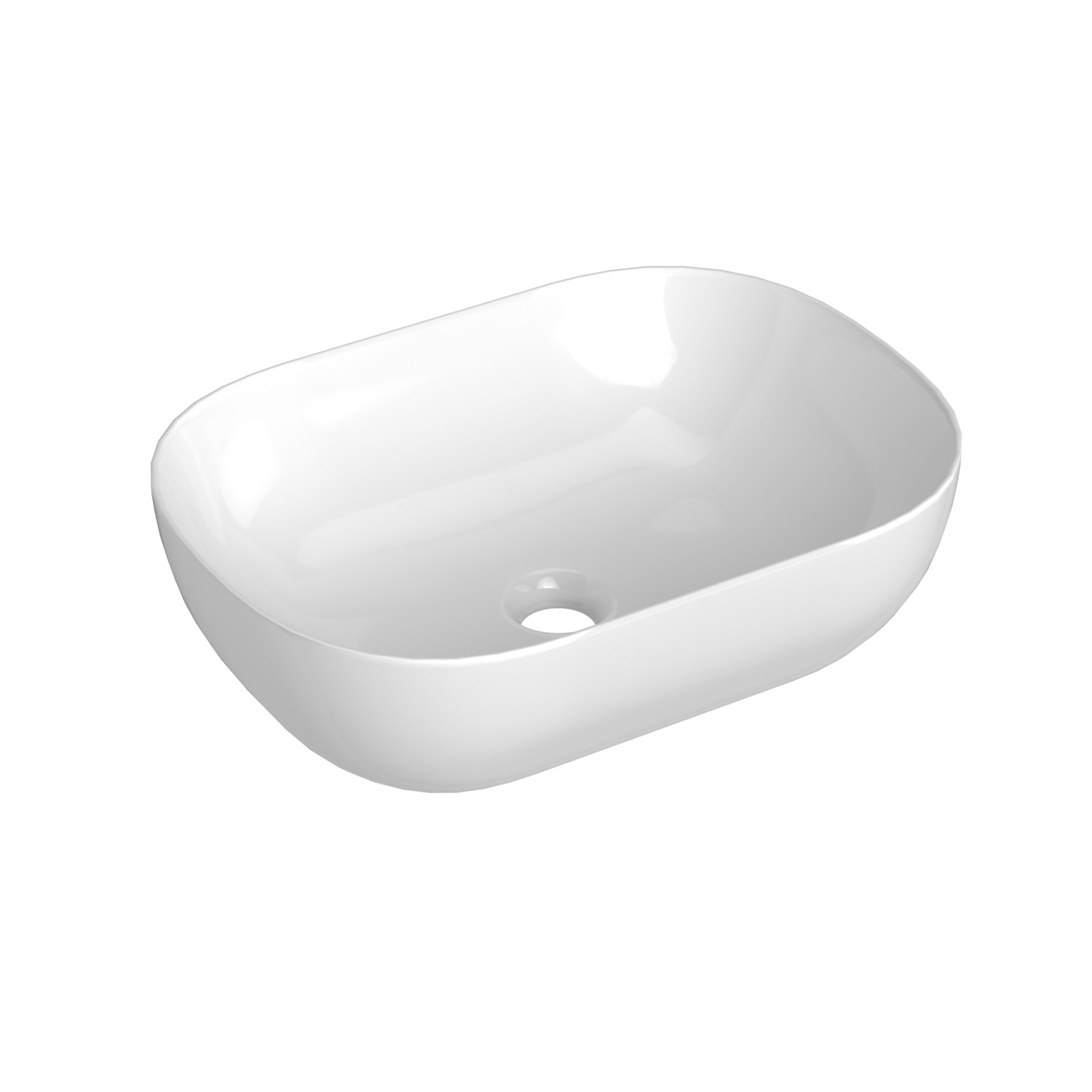 Borðhandlaug, sporöskjulaga, 465 x 335, hvít