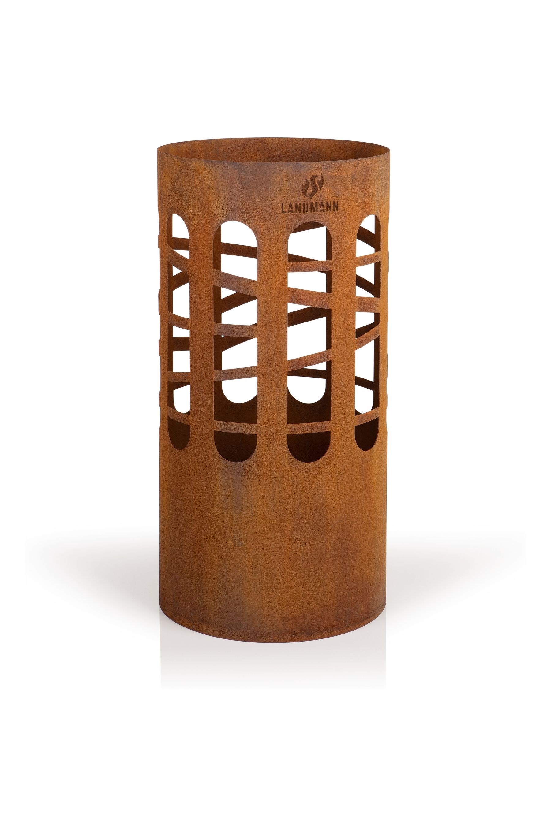 Eldtunna Landmann Cortenstál 25x25x80cm