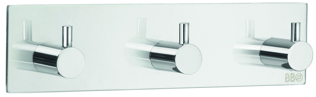 Þrefaldur snagi kantaður, króm - BK1107