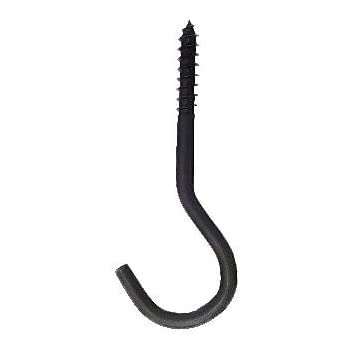 Krókur svartur 40 mm 5 stk í poka