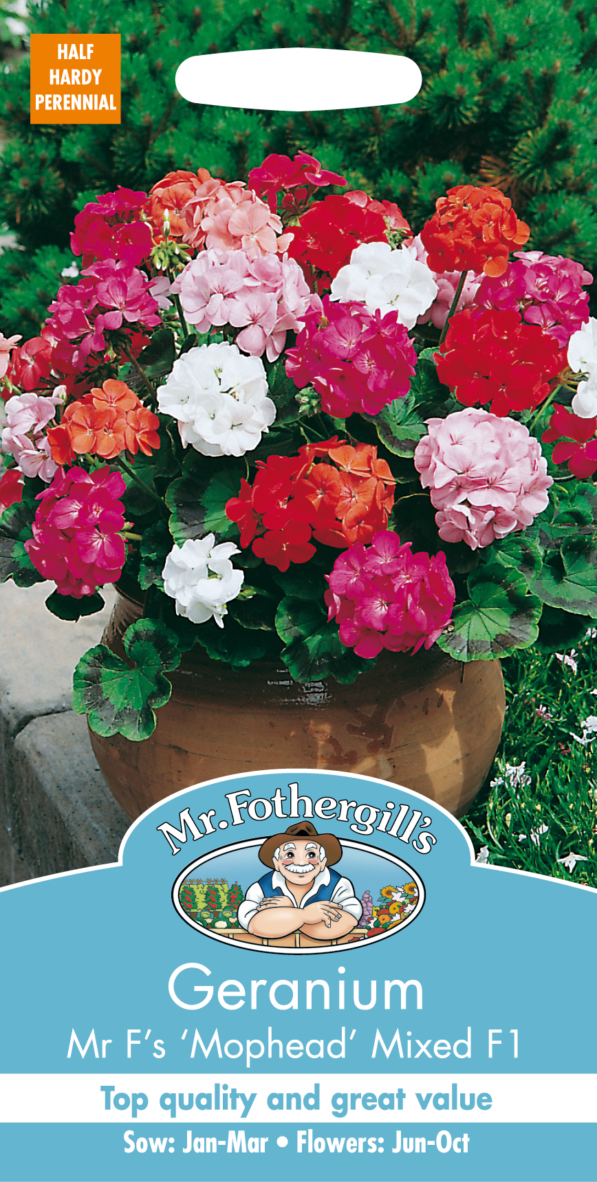 Fræ Geranium Mr F's 'Mophead' Mixed F1