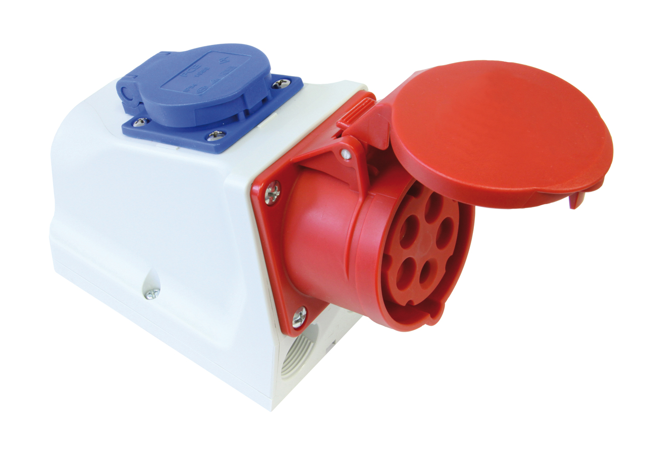 TENGILL 16A 5P UI416-6S+RU/UIF+1P IP44 3F+N+J +SCHUKO 230V