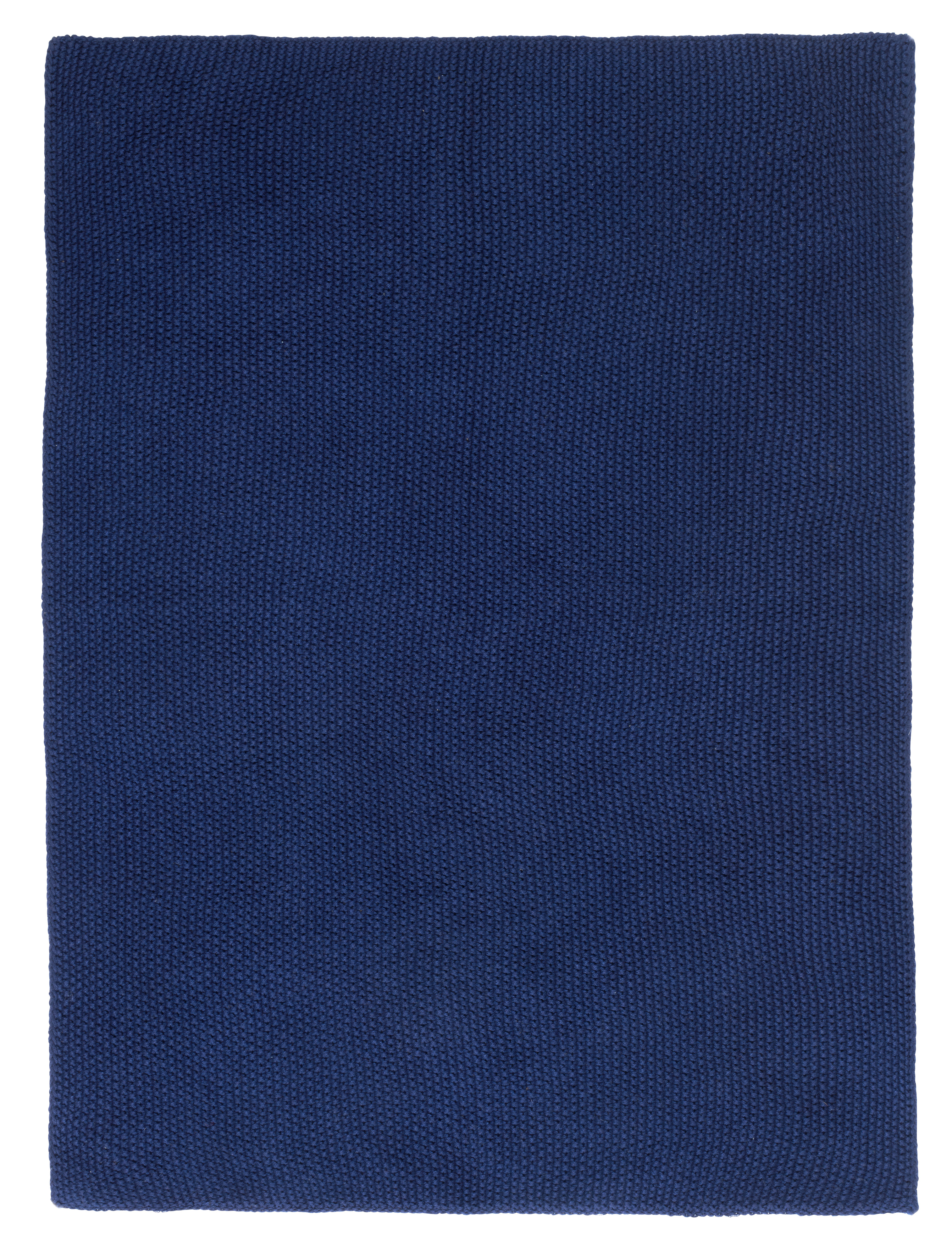 Eldhúsklútur prjóna - Djúpblár