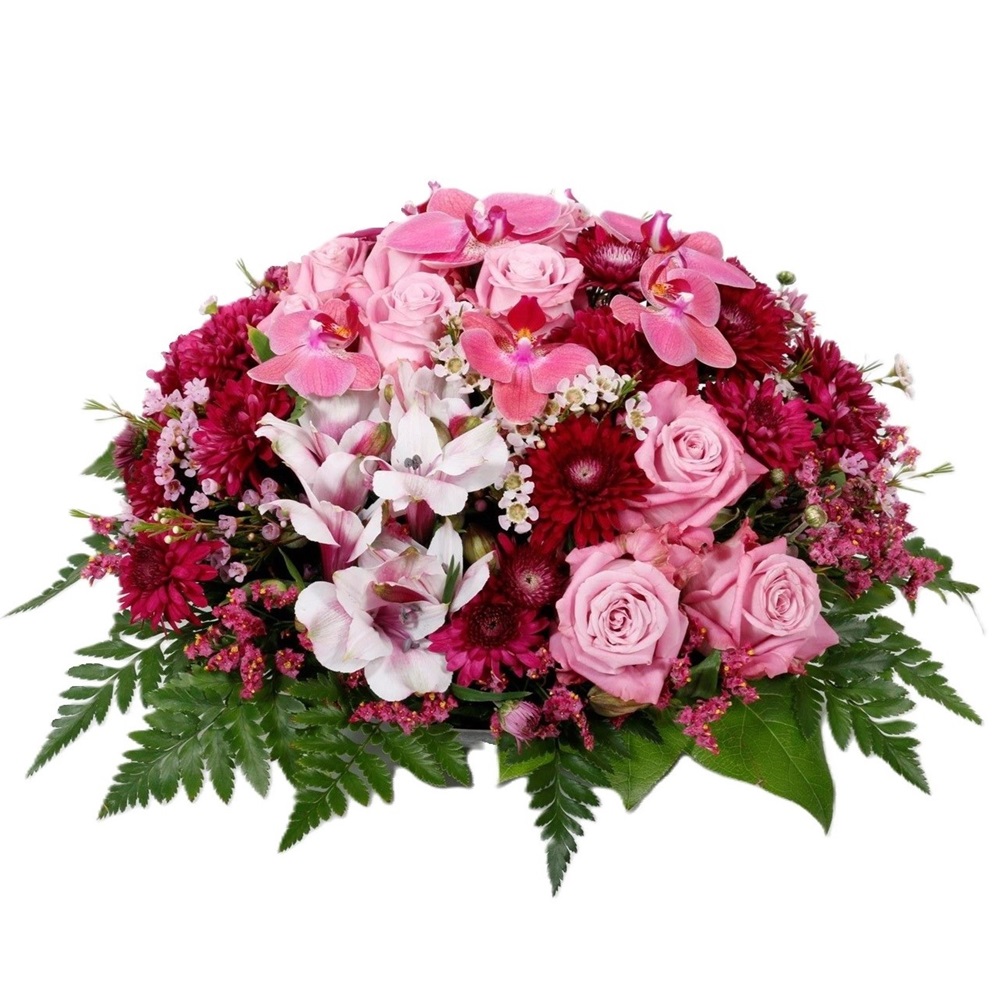 Blómaskreyting i skál