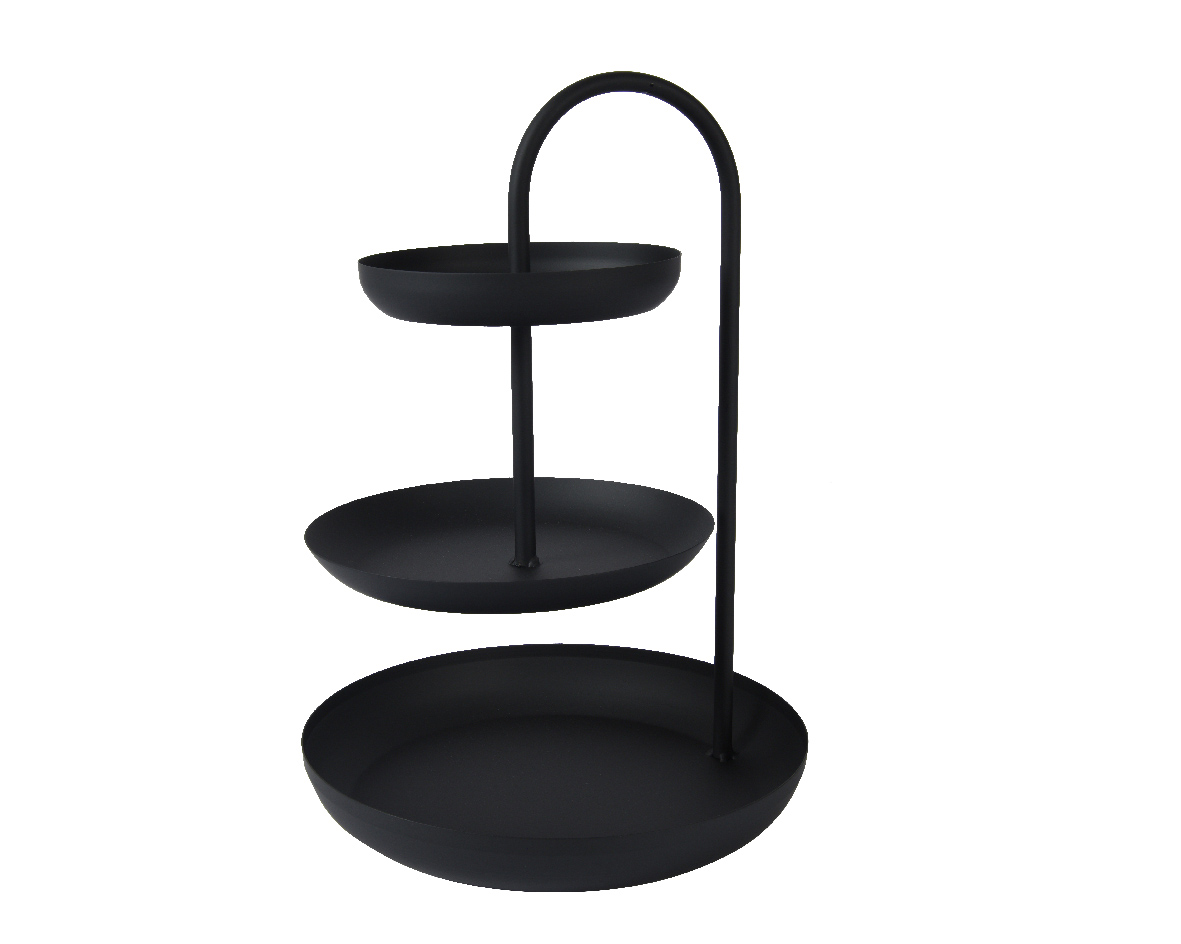 Kökubakki þriggjahæða 36*h25cm svartur