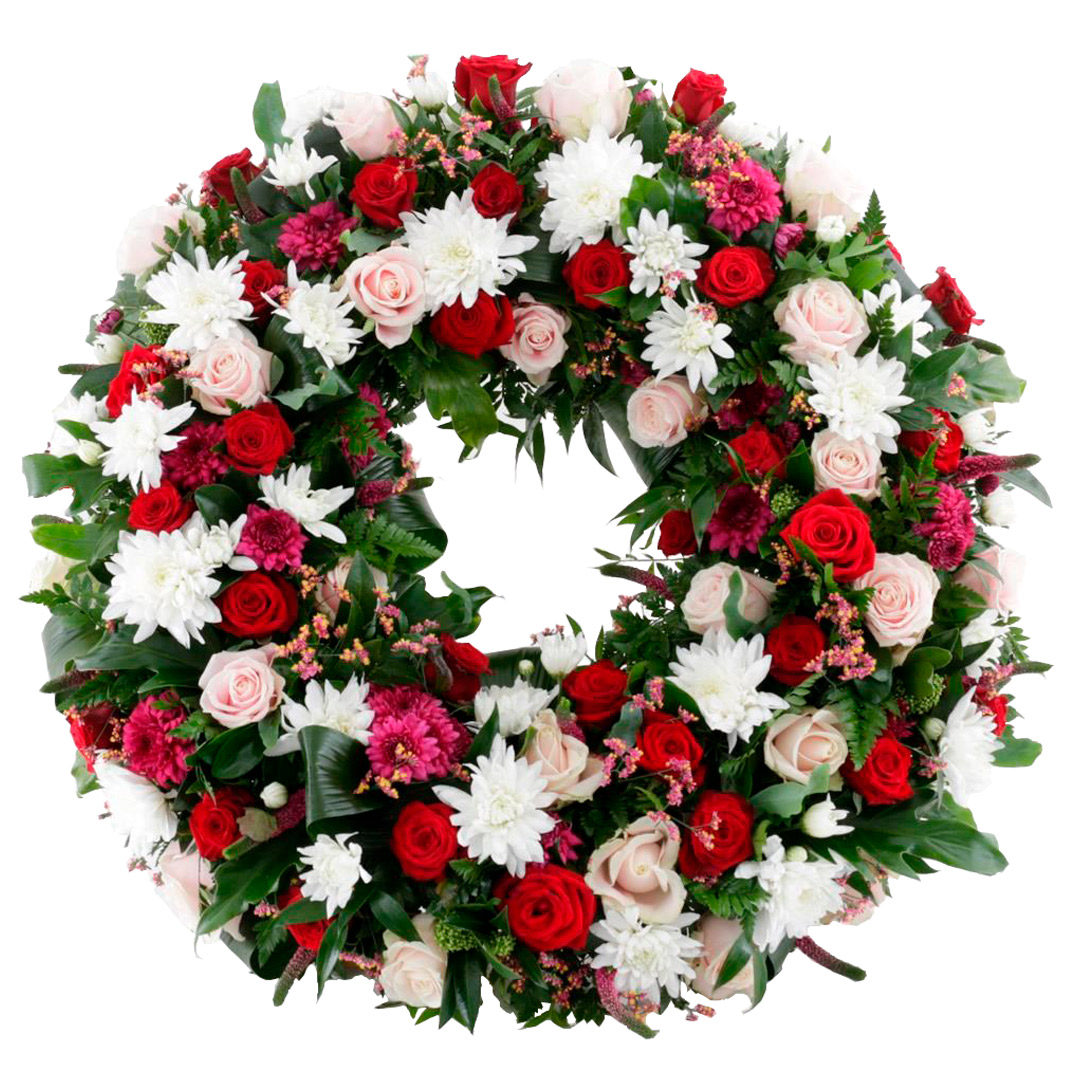 Hringskreyttur útfararkrans 60cm