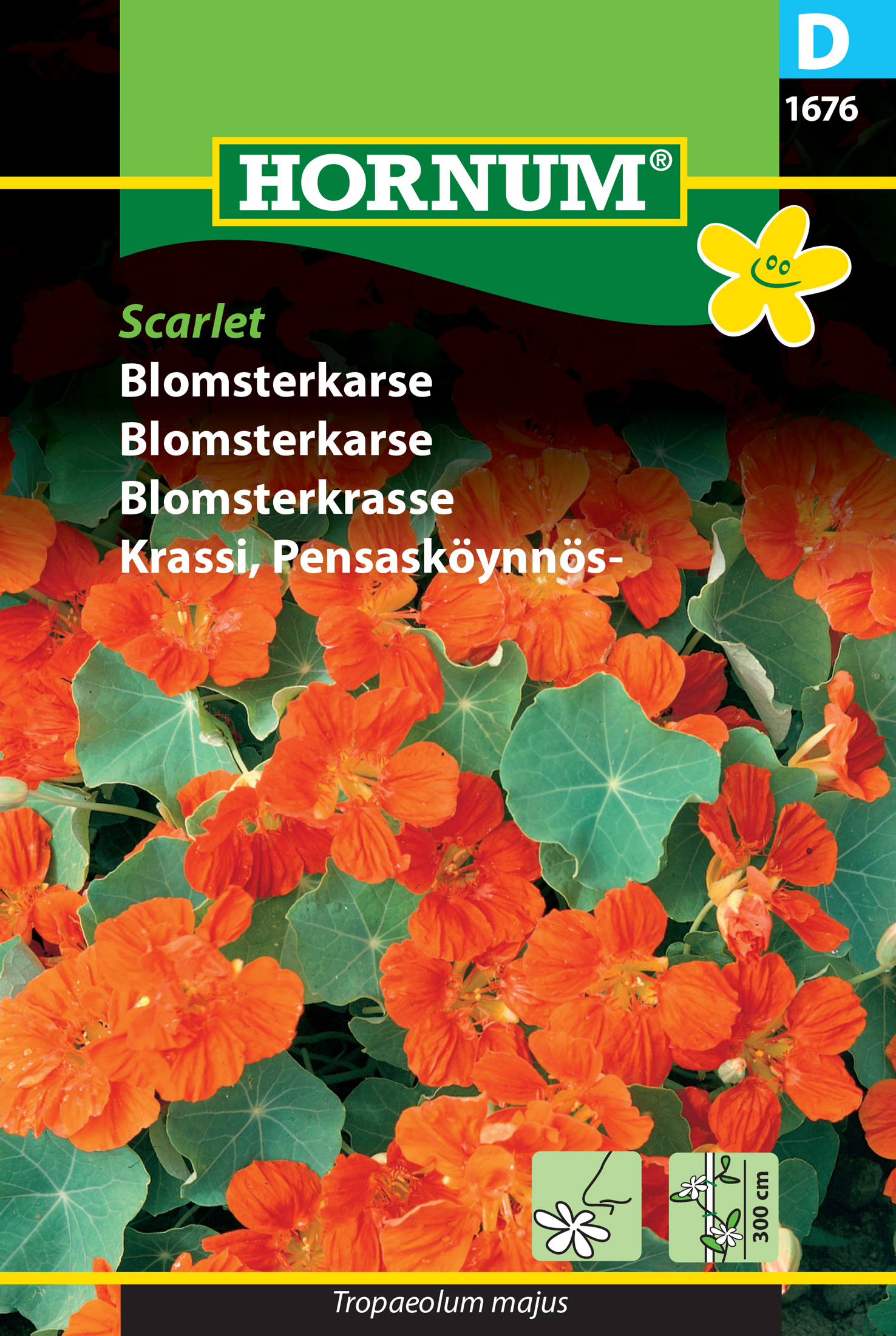 Fræ Skjaldflétta Tropaeolum majus  Scarlet