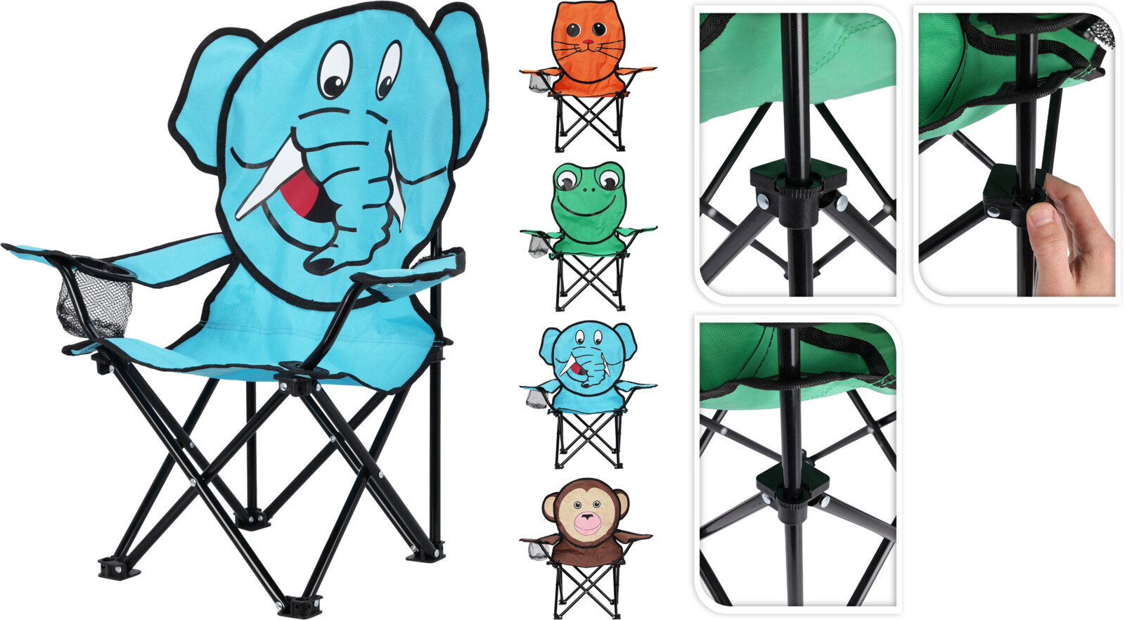 Tjaldstóll barna 4 bl litir