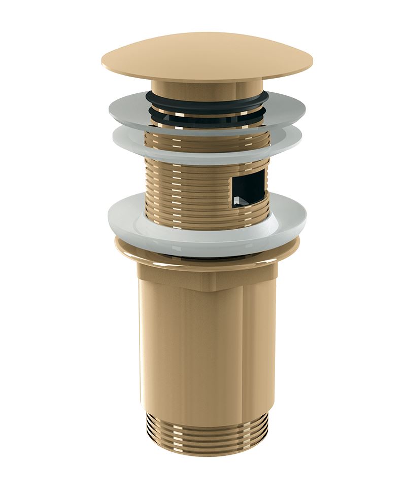 Botnv í handlaug með yfirfalli gull