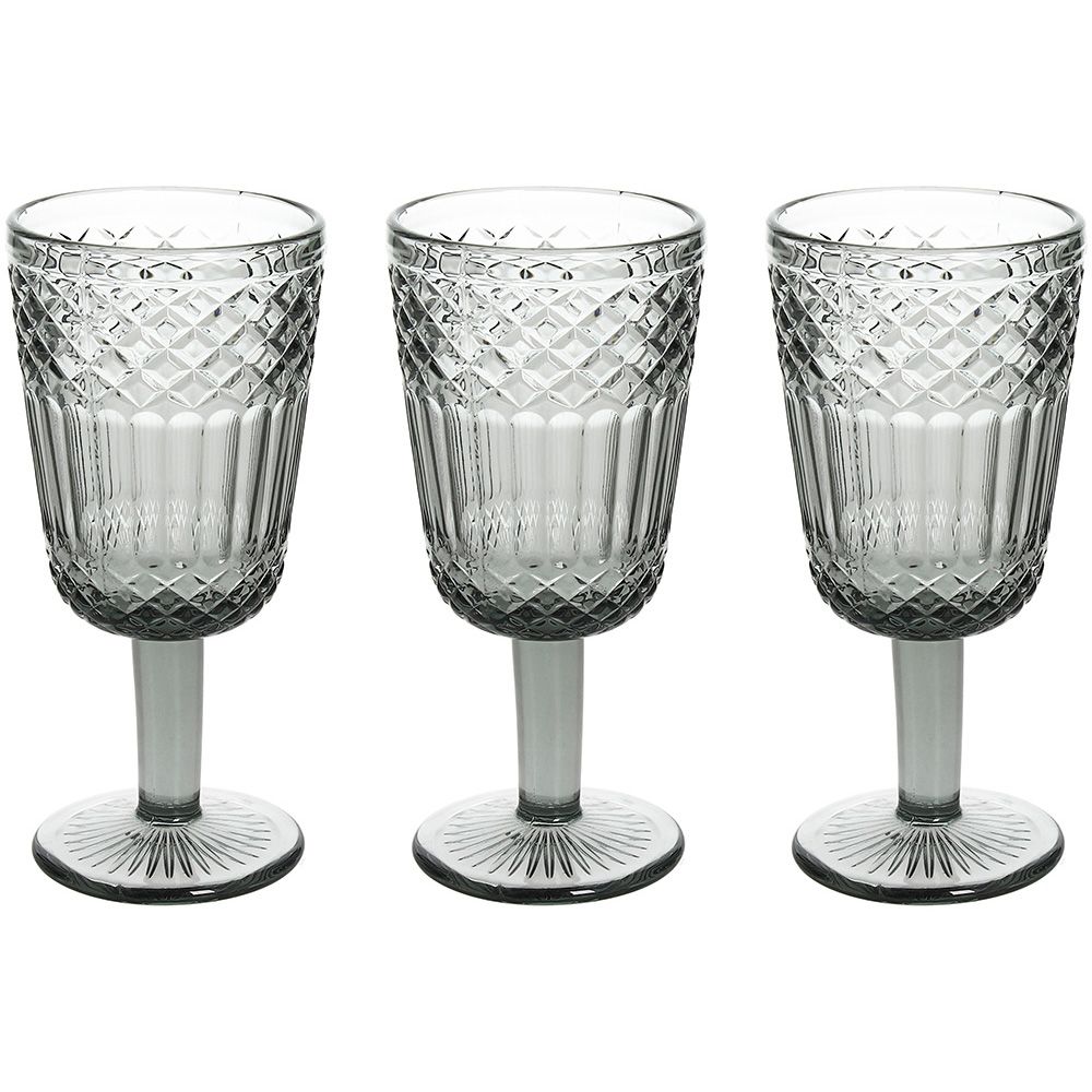 Vínglös Claire 3 stk, grá