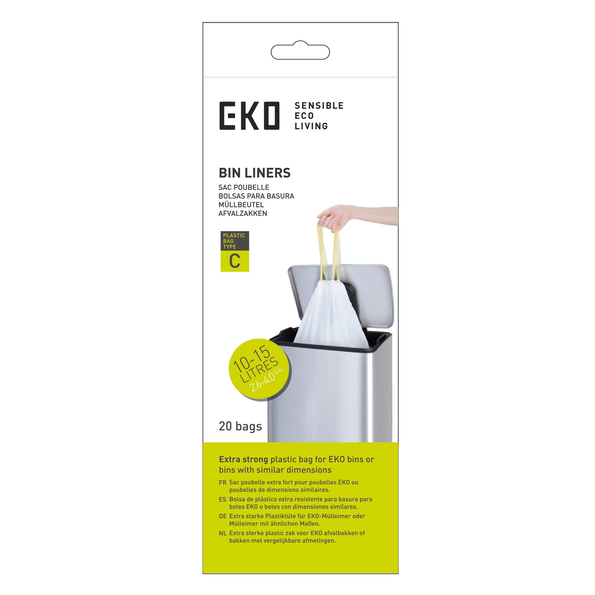 Ruslapokar með bandi, EKO, 10-15 l