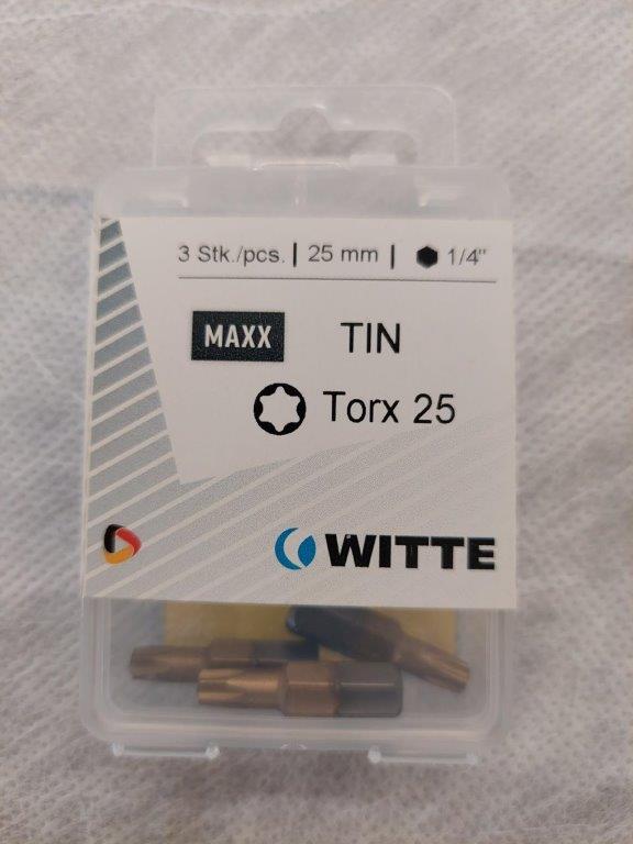 SKRÚFBITAR TITAN TORX25 3 STK