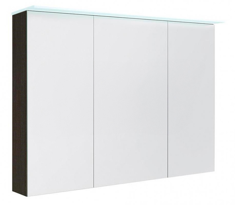 Speglaskápur m/ljósi, svört eik 100cm