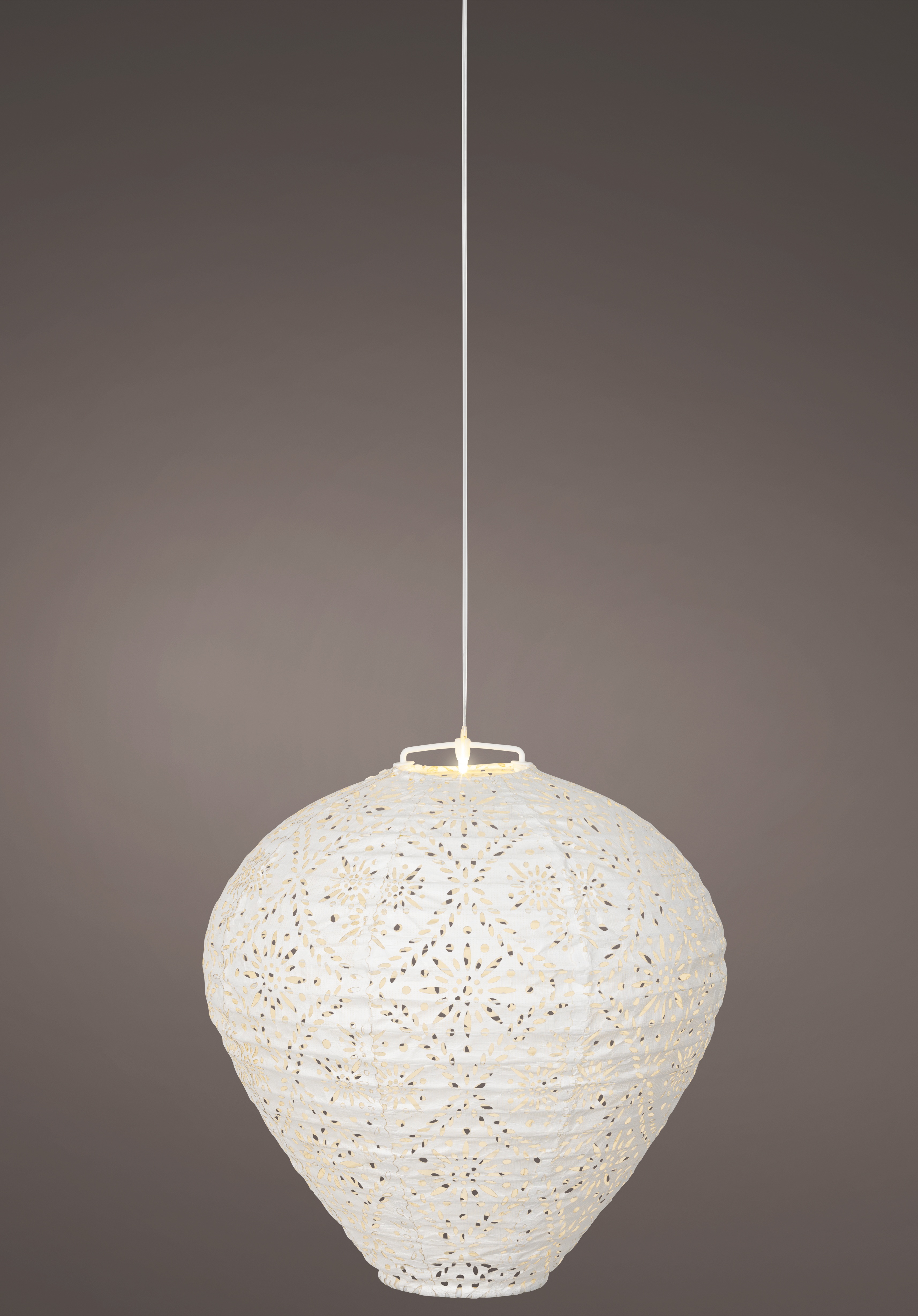 Sólarlukt hangandi hvítt 30*h28cm