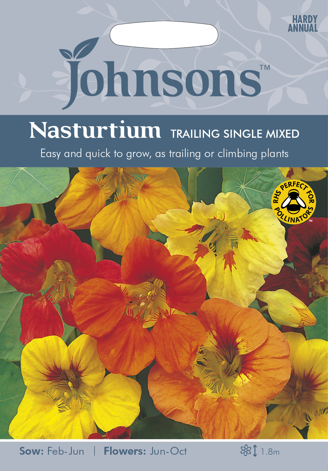 Fræ Nasturtium Trailing Single Mixed