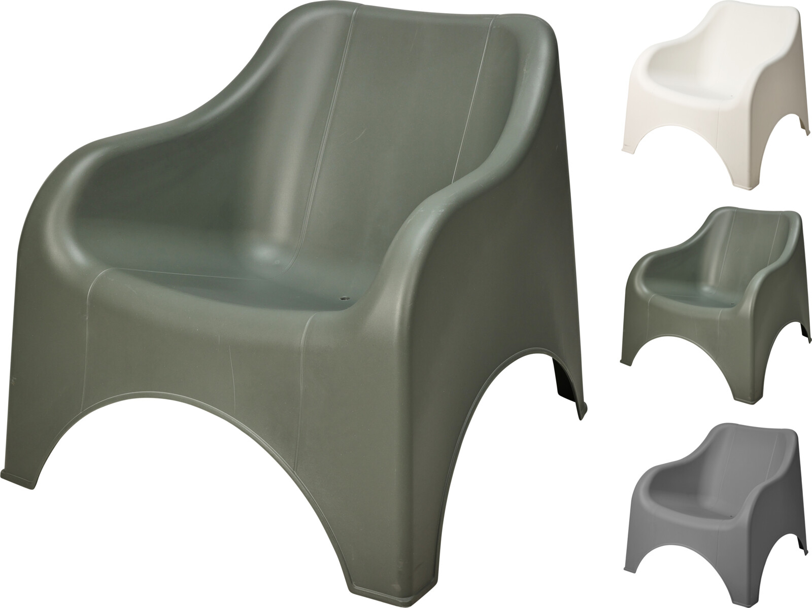 Garðstóll Nuvola plast 3 litir