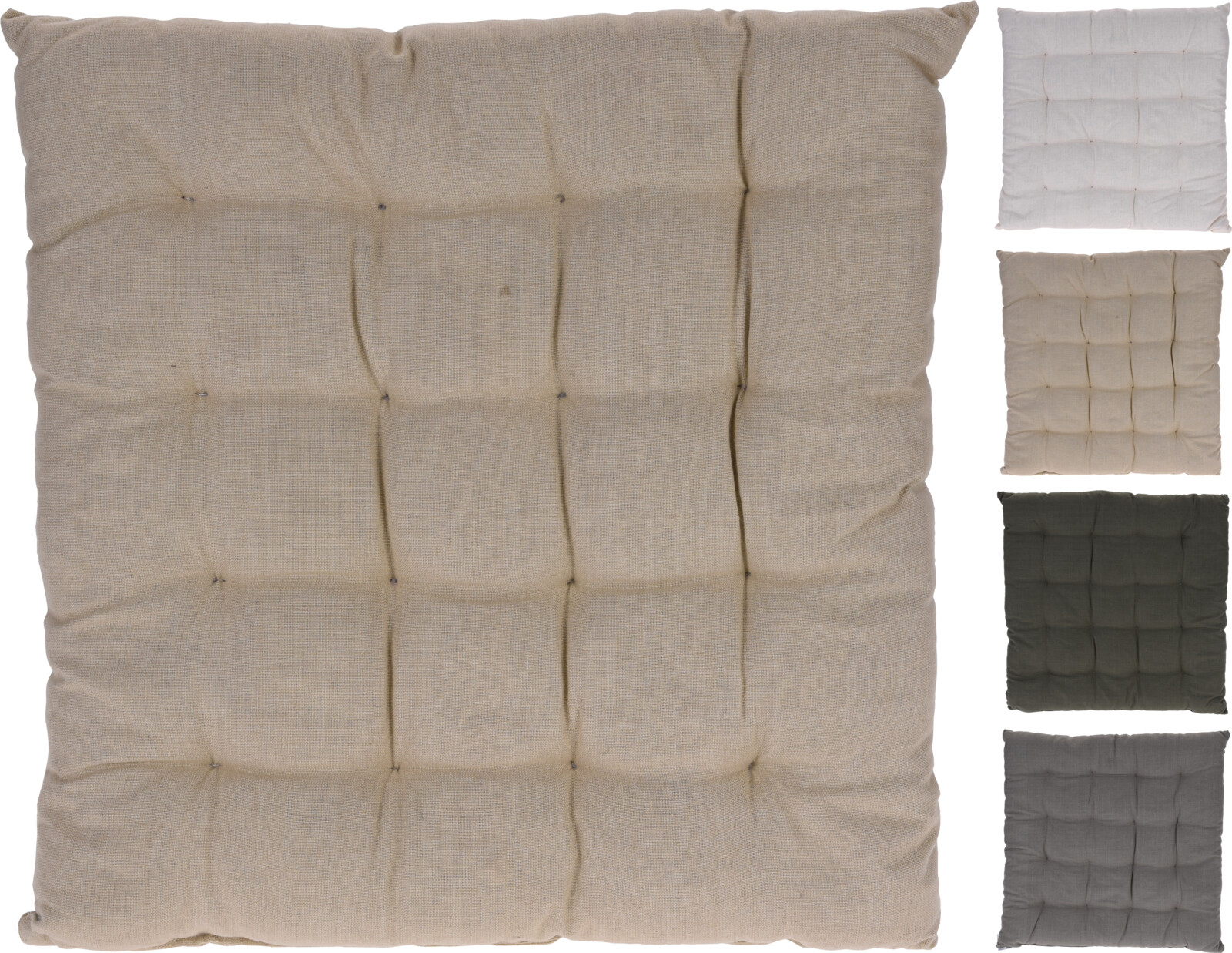 Sessur f/garðstóla 40x40cm 4 bl litir