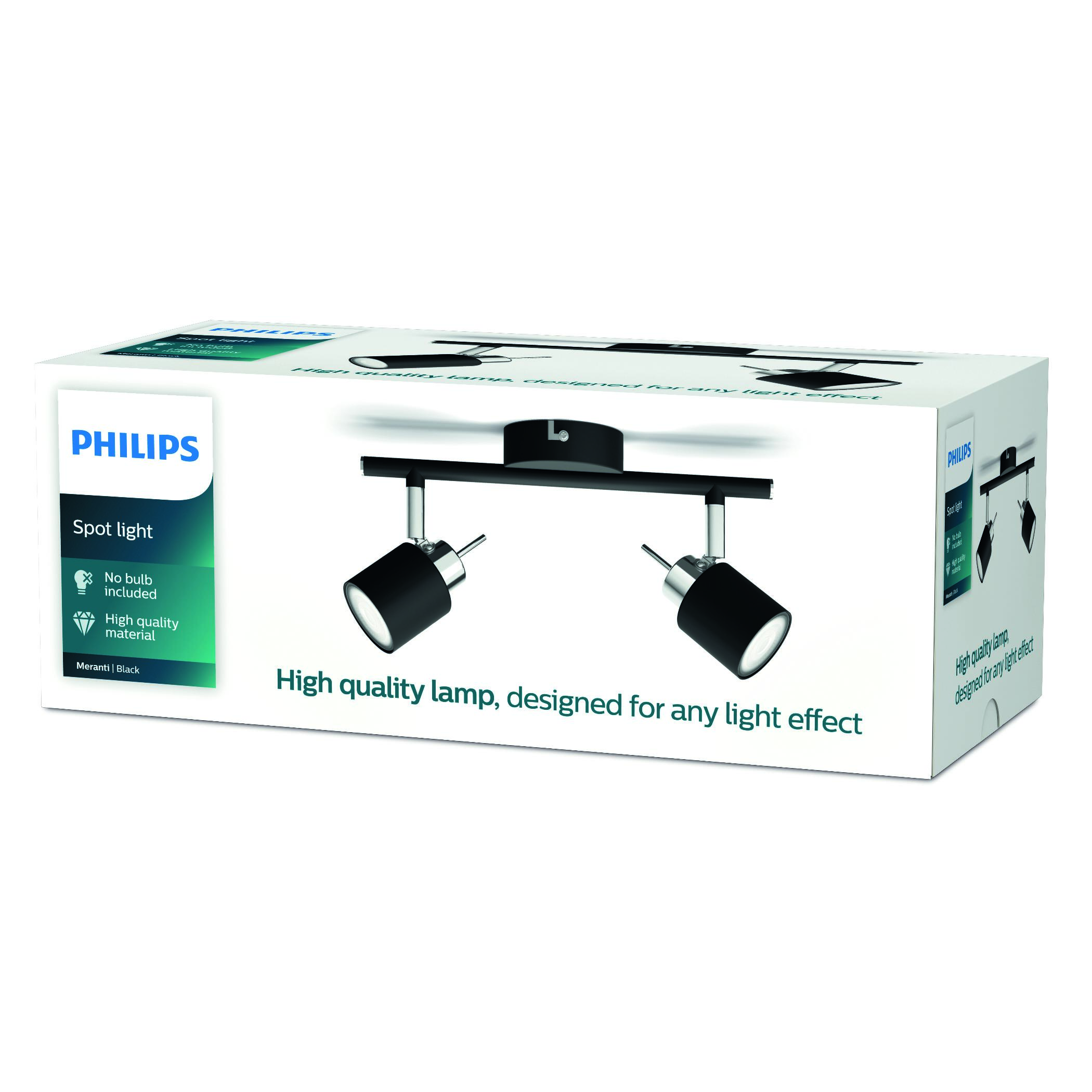 Meranti kastari 2x35W svartur