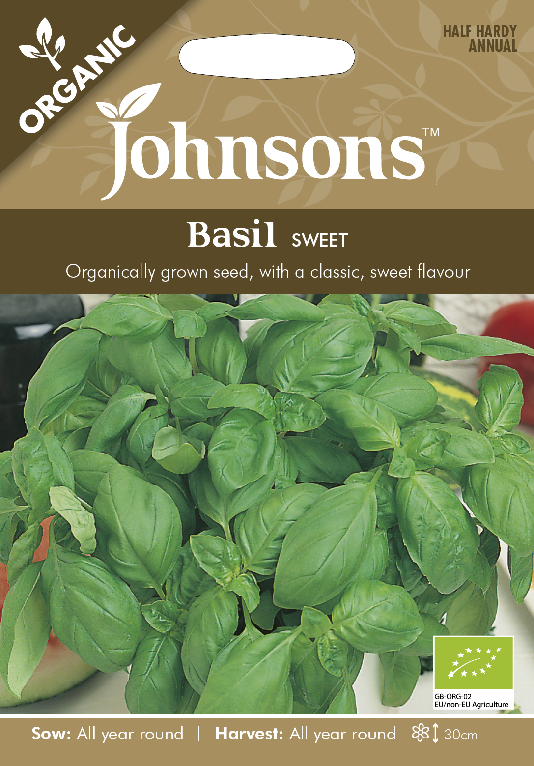 Fræ Basil Sweet Organic
