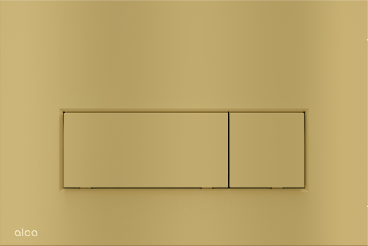 Skolhnappur í Alcaplast BRASS matt M57