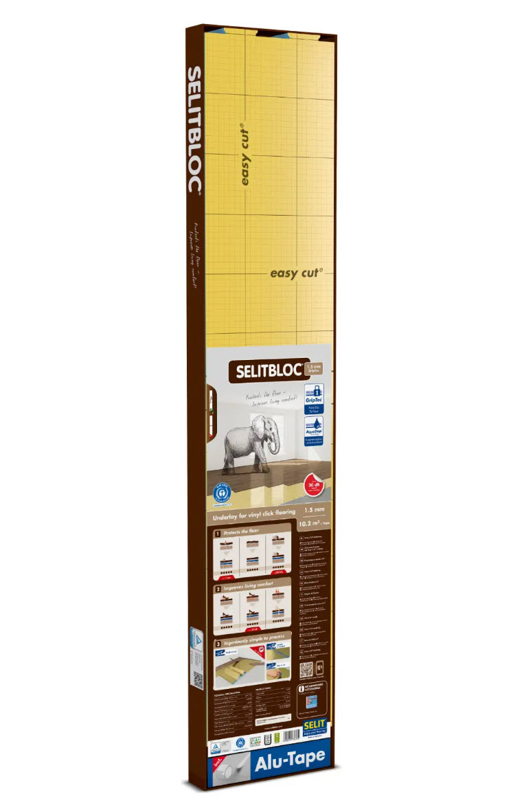 Undirlag fyrir Vinylparket -1,5mm þykkt 19 dB, 10 m2 á rúllu