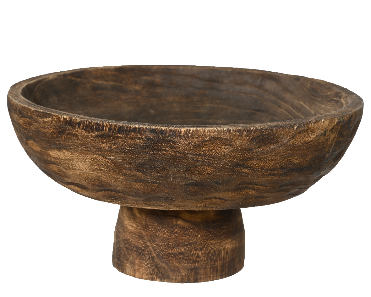 Viðarskál Deco 31*h16cm dökk