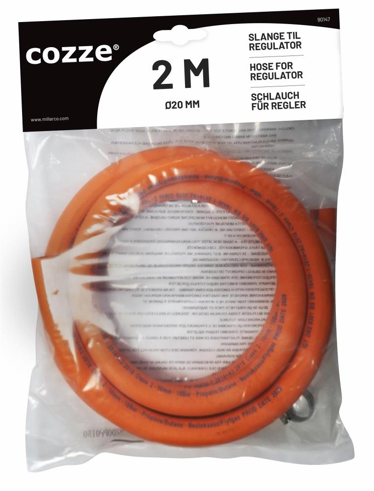 Slanga gas 2 metrar + 2 hosuklemmur