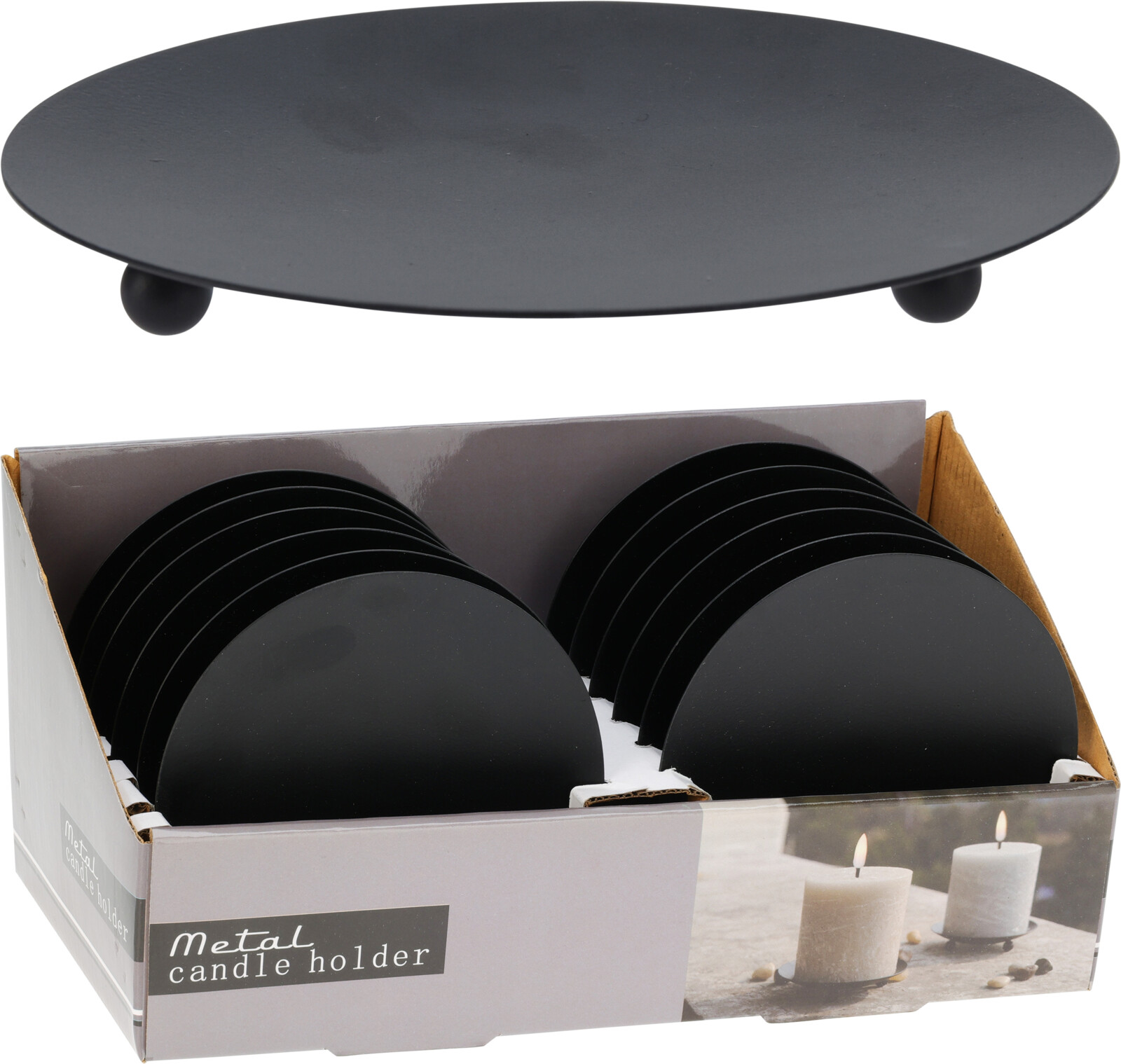 Kertadiskur 12cm stál