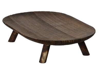 Viðarbakki á fótum b26*L44*h5,5cm dökkbrúnn