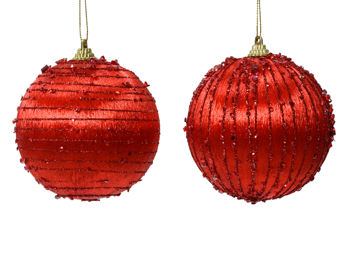 Jólakúla frauð 8cm rauð