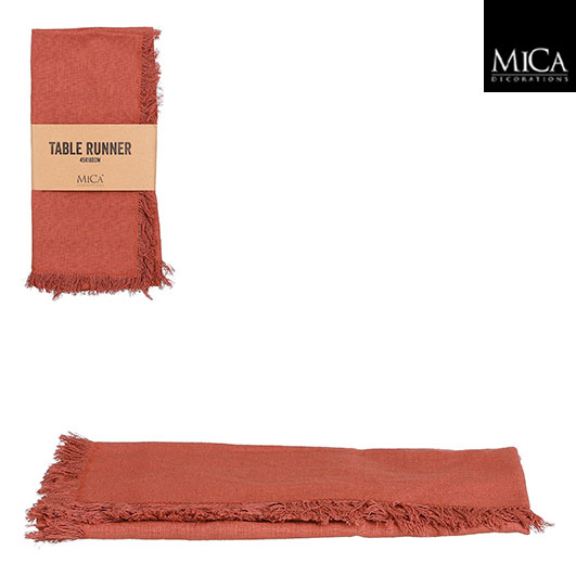 Borðdúkur Hör - Brúnn 250*140 sm