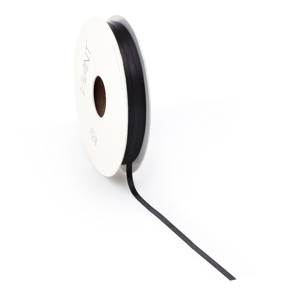 Borði satin 3mm*50m svartur