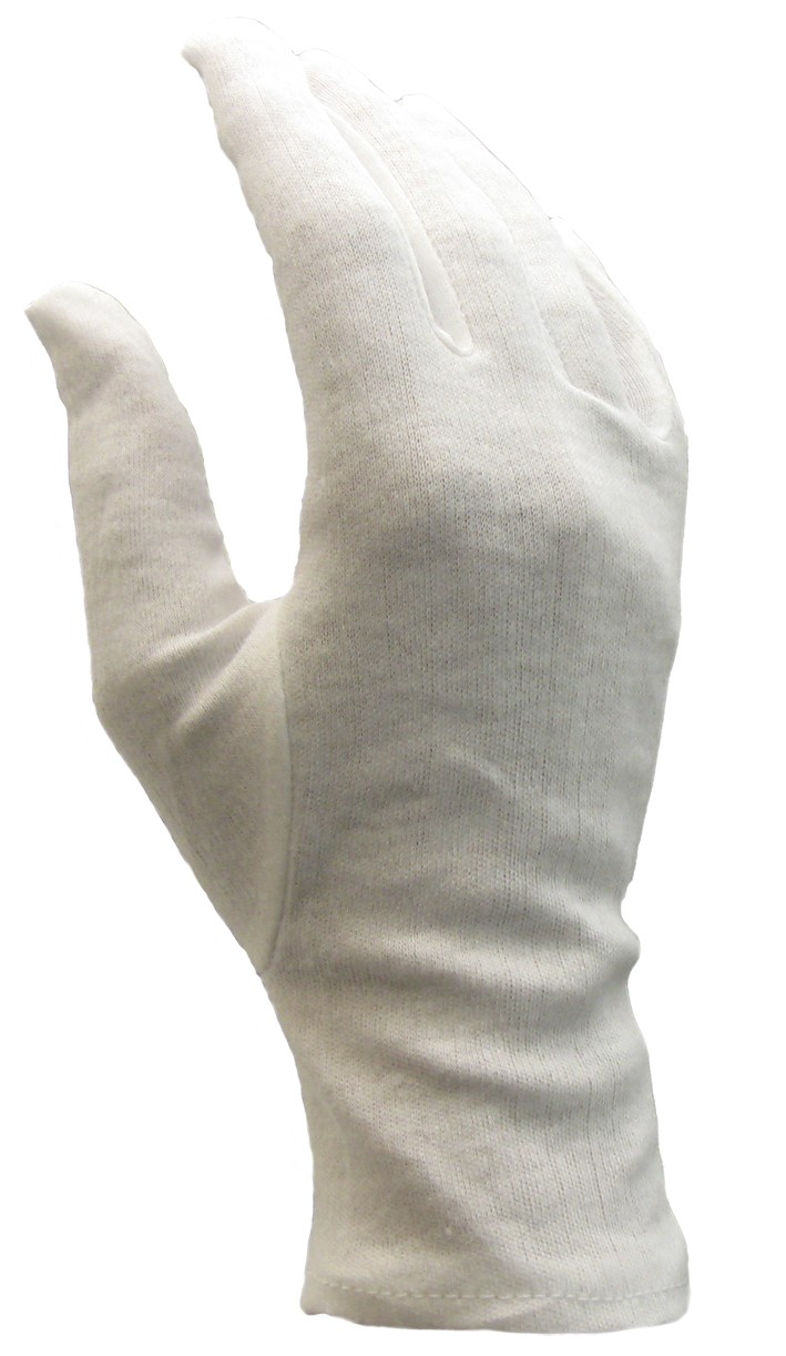 Vinnuvettlingar OS M/9 bómullar þunnir hvítir