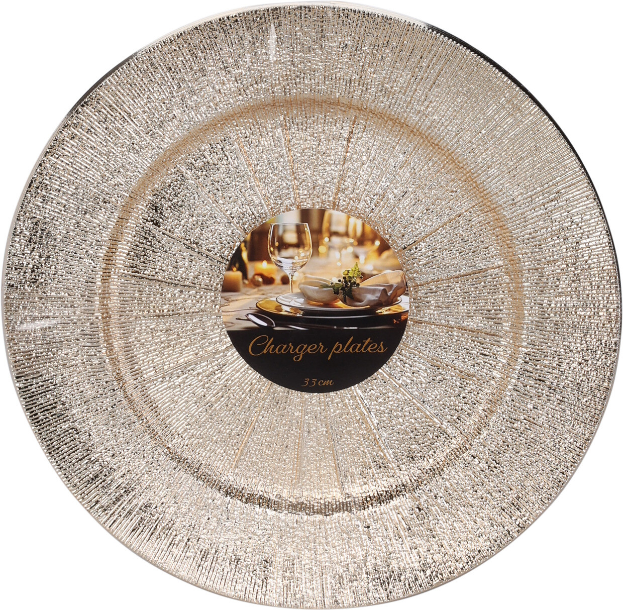 Diskar gylltir 33cm 4stk