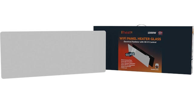 HEATIT WIFI ÞILOFN 1500W GLER HVÍTUR H425 L1020