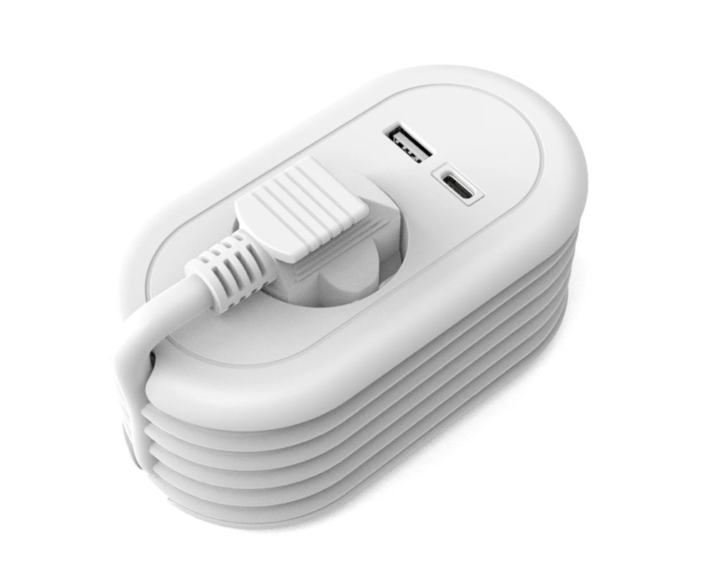 FJÖLTENGI 1F+USB-C/A HVÍTT 1,5M H05VV-F3G1,5 W-30017