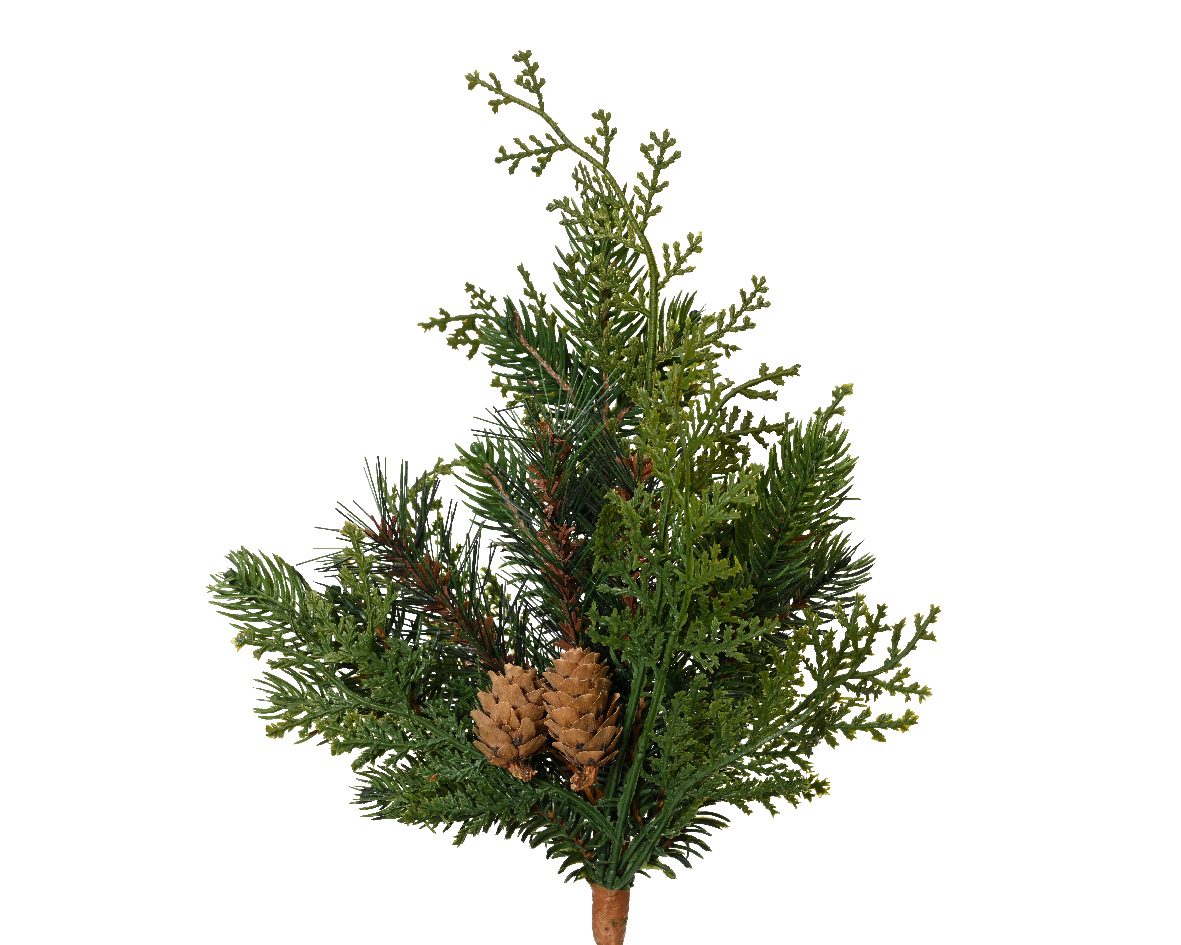 Gervi grenigrein með könglum 25cm