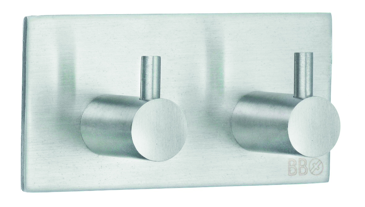 Tvöfaldur snagi kantaður, burstað stál