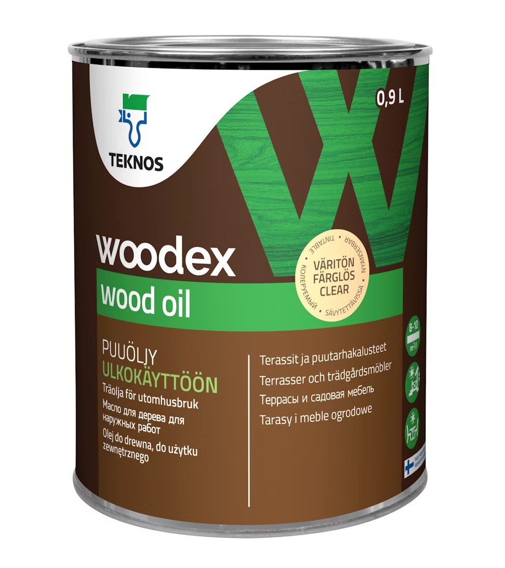 Olía úti Woodex Wood glær 0,9L