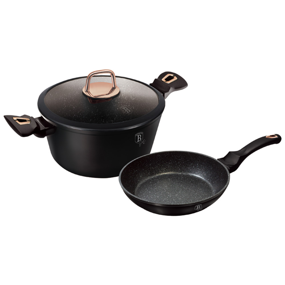 Potta, - og pönnusett Black Rose  3 stk