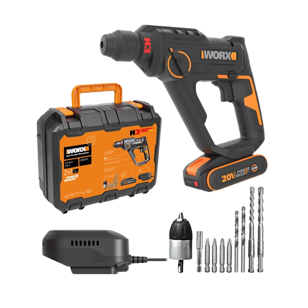 Worx Borhamar SDS+ 1.2J WX391.9 Solo
