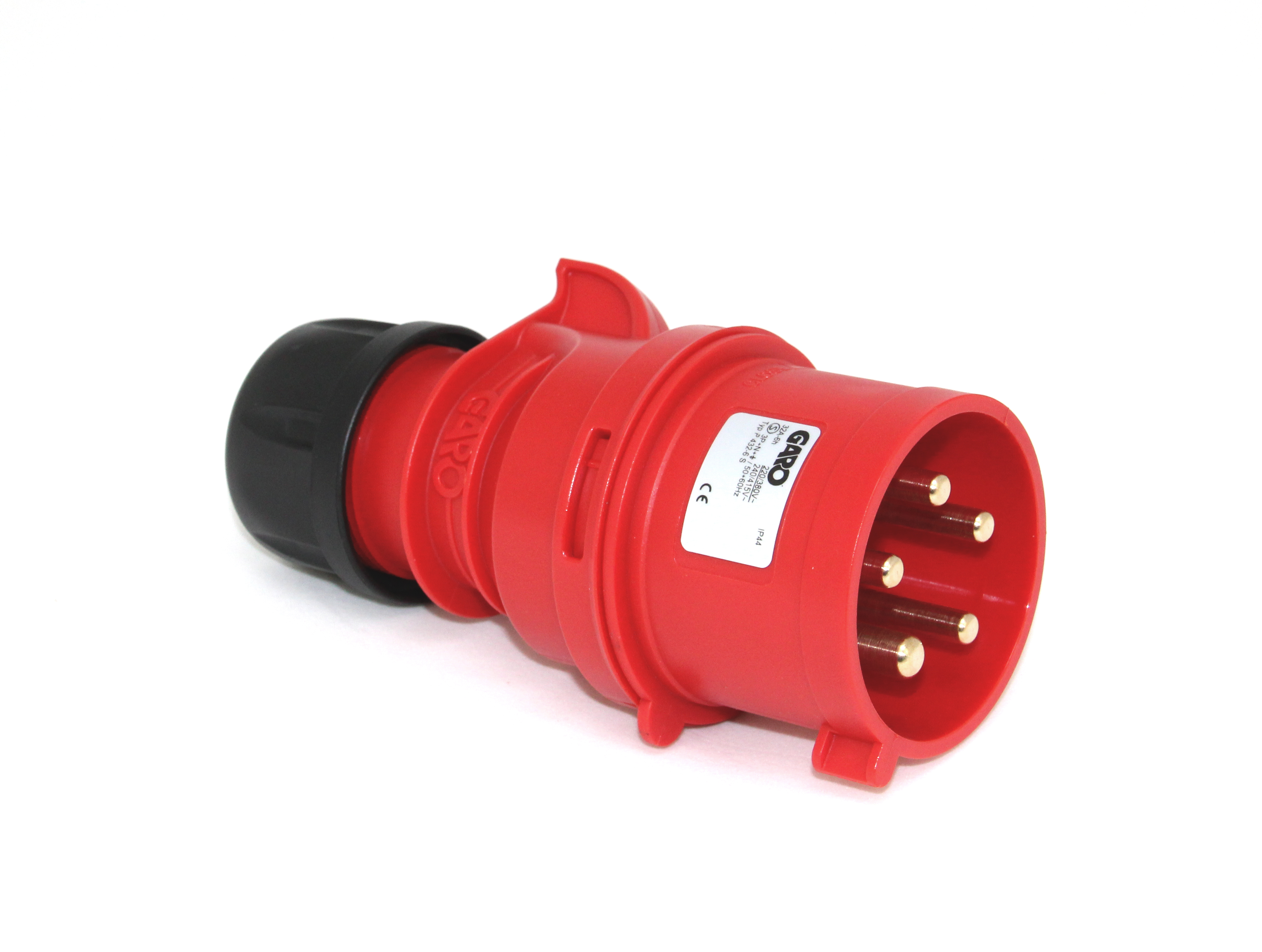 KLÓ 32A 5P 6h P432-6S IP44 RAUÐ, 3P+N+JÖRÐ RAUÐ KL:6/MAX 6