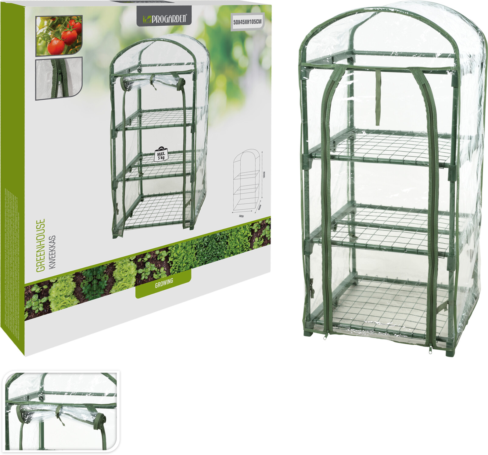 Gróðurhús 3 hæða 50*45*105cm