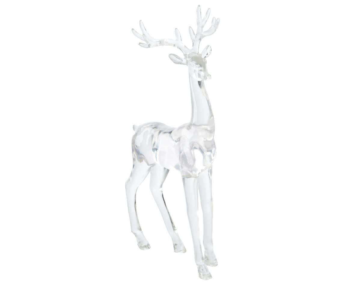 Hreindýr 18*9,5*30cm glært