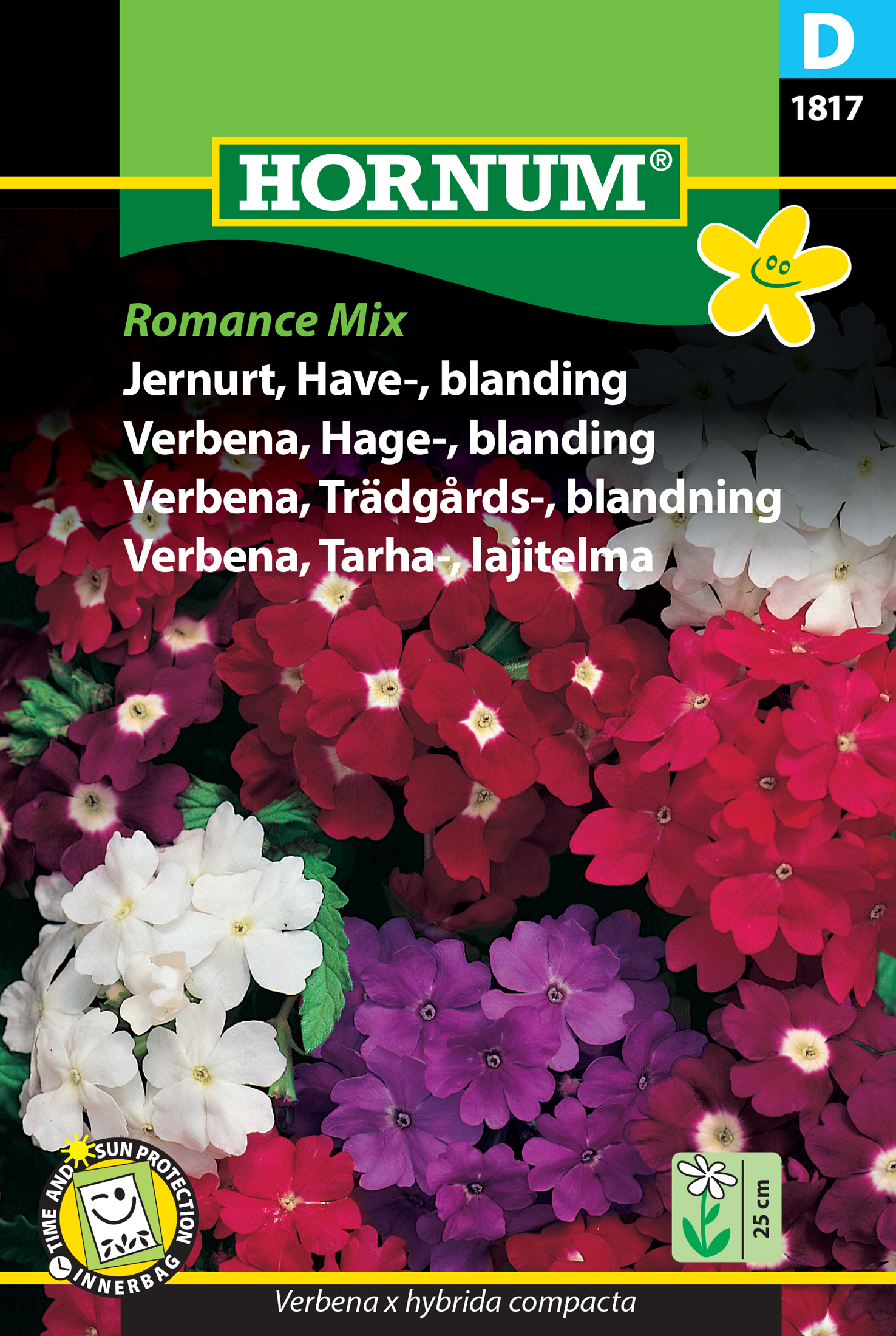 Fræ Garðajárnurt Verbena x hybrida compacta Romance Mix