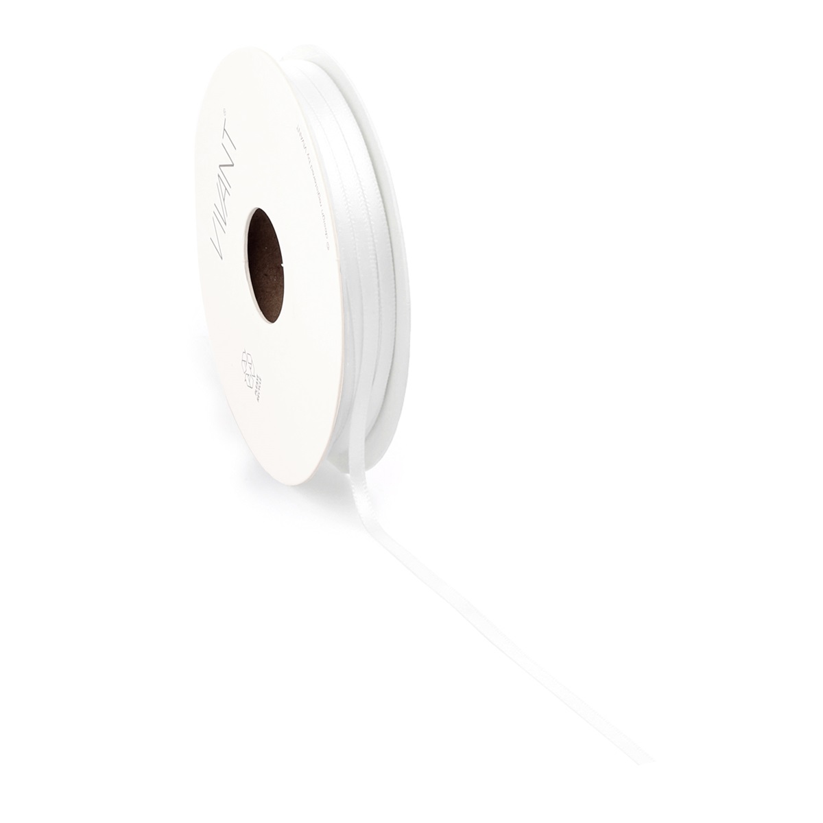 Borði satin 3mm*50m hvítur