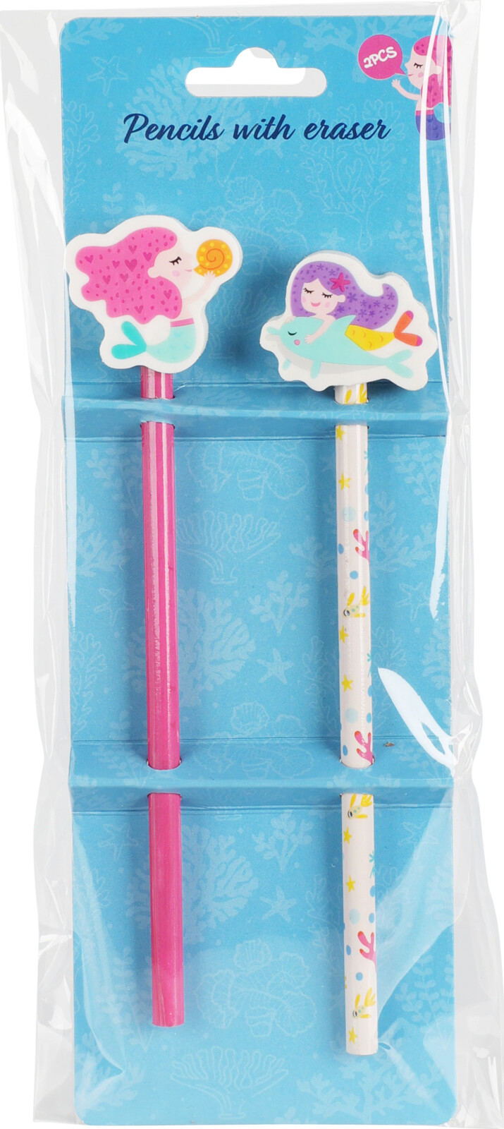 Blýantar með hafmeyjustrokleðrum 2 stk