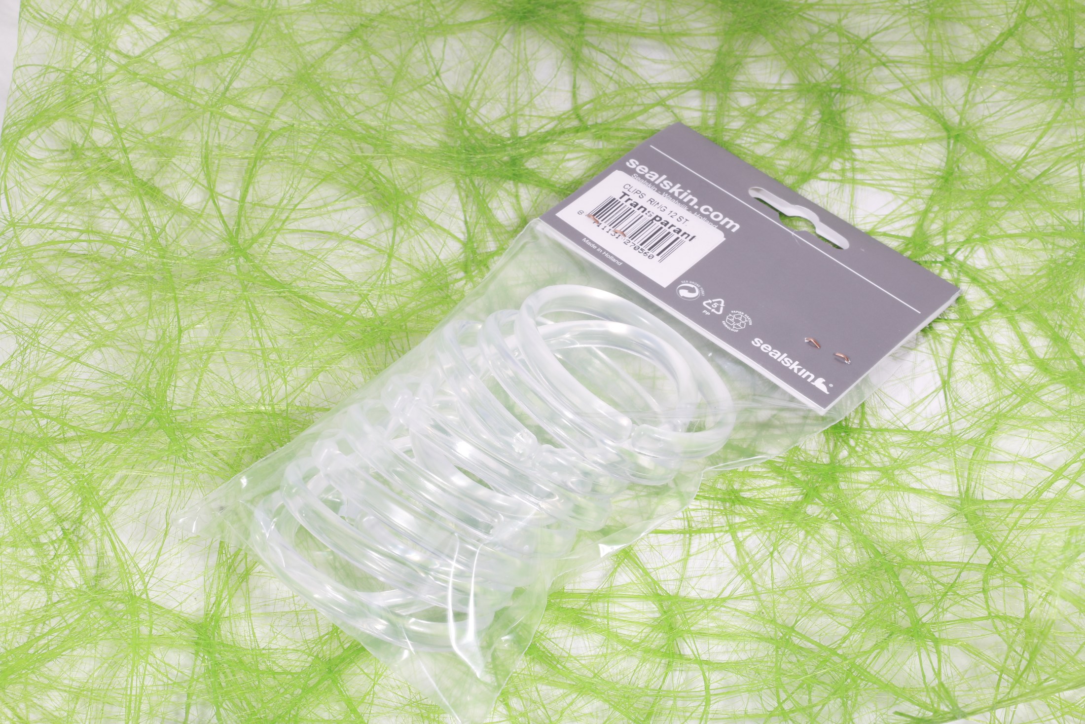 Krókar Sealskin Clips glær 12 stk