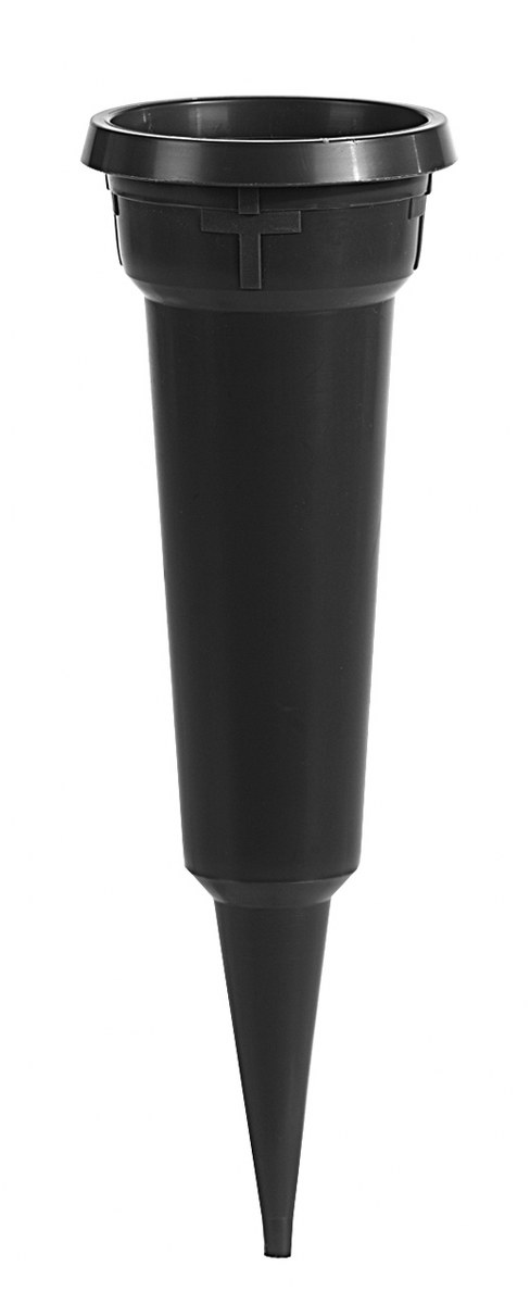 Leiðisvasi svartur 9*H30cm